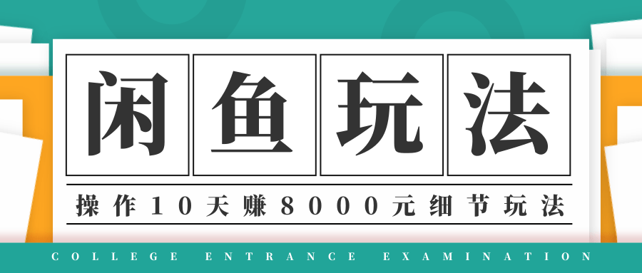 龟课·闲鱼项目玩法实战班第12期，操作10天左右利润有8000元细节玩法-淘金日记