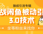 狼叔实战闲鱼被动引流3.0技术,无限上架玩法,免费送被动引流,高阶玩法实战总结-淘金日记