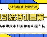 卓凡引流特训营第一期:高手零成本引流秘籍和操作技巧,让你精准流量倍增-淘金日记