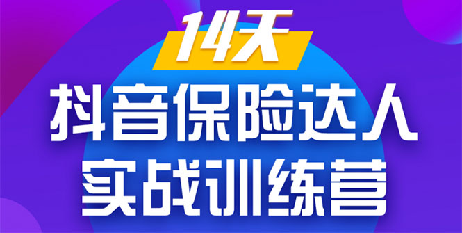 《14天抖音保险达人实战训练营》从0开始-搭建账号-拍摄剪辑-获客到打造爆款-淘金日记