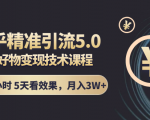 知乎精准引流5.0+知乎好物变现技术课程:每天1-2小时5天看效果,月入3W+-淘金日记
