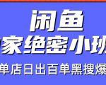 火焱社闲鱼独家绝密小班课-闲鱼单店日出百单黑搜爆破法-淘金日记