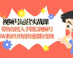 视频号运营实战课，带你深度入手微信视频号1.0，从0粉丝开始快速涨粉变现-淘金日记