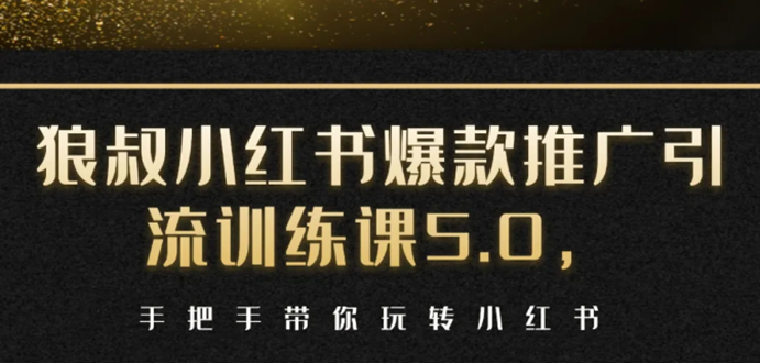 小红书爆款推广引流训练课5.0,手把手带你玩转小红书(17节实操视频+话术)-淘金日记