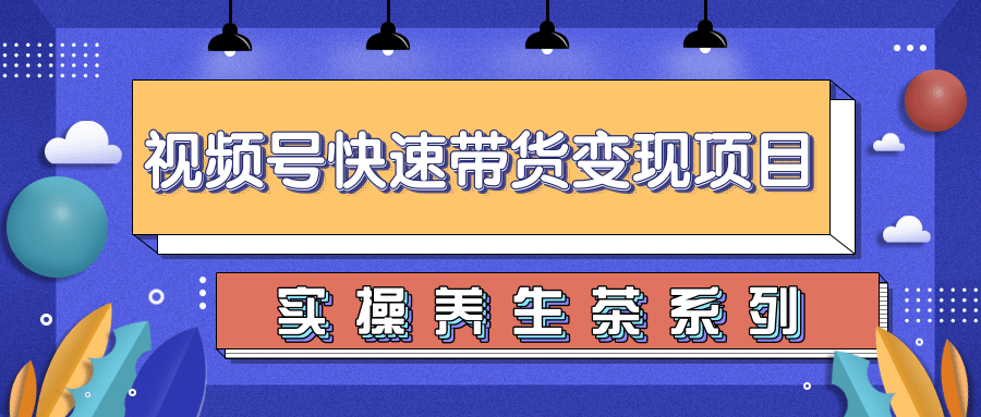 柚子视频号带货实操变现项目,零基础操作养身茶月入10000+-淘金日记