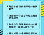 视频号运营实战课2.0，目前市面上最新最全玩法，快速吸粉吸金（10节视频）-淘金日记