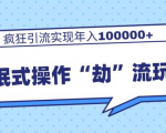 团队内部课程,流氓式操作“劫”流玩法,疯狂引流实现年入100000+-淘金日记