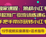 狼叔小红书爆款推广引流训练课6.0,手把手带你玩转小红书-淘金日记