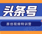 头条号原创视频特训营:一对一带你玩转短视频,新号10天日收益破252元-淘金日记
