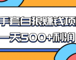 某团队收费项目:空手套白狼,一天500+利润,人人可做-淘金日记