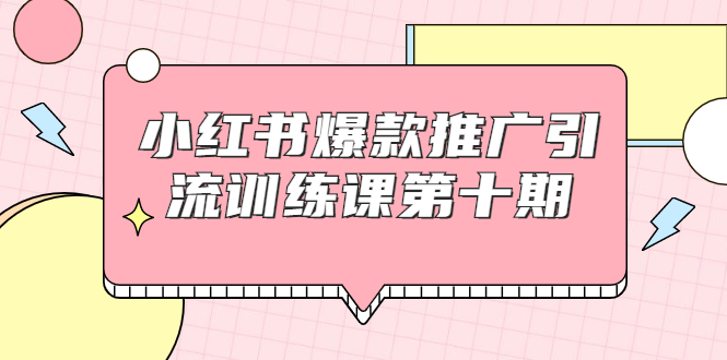 小红书爆款推广引流训练课第十期,手把手带你玩转小红书,轻松月入过万-淘金日记