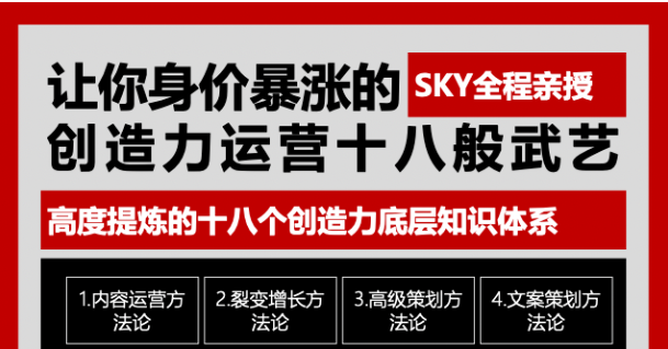 让你的身价暴涨的创造力运营十八般武艺 高度提炼的18个创造力底层知识体系-淘金日记