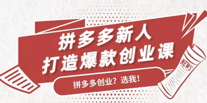 拼多多新人打造爆款创业课：快速引流持续出单，适用于所有新人-淘金日记