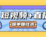 短视频+直播爆单赚钱术,0基础0粉丝 当天开播当天赚 月赚2万(附资料包)-淘金日记