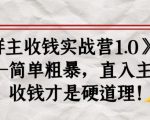 《群主收钱实战营1.0》——简单粗暴，直入主题，收钱才是硬道理-淘金日记