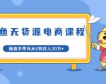 龟课·闲鱼无货源电商课程第20期:闲鱼项目操盘手带你从0到月入20万+-淘金日记