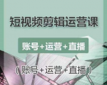 南小北短视频剪辑运营课:账号+运营+直播,零基础学习手机剪辑【视频课程】-淘金日记