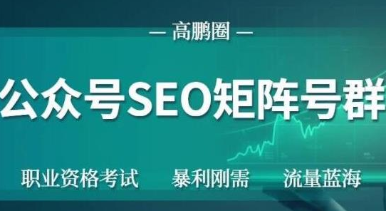 高鹏圈公众号SEO矩阵号群，实操20天纯收益25000+，普通人都能做-淘金日记
