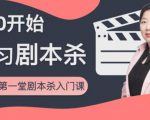红娘子·从0开始学习剧本杀，你的第一堂剧本杀入门课 简单易懂 市场需求大-淘金日记