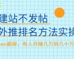 不建站不发帖做外推排名方法实操,持久seo霸屏,有人月赚几万到几十万-淘金日记