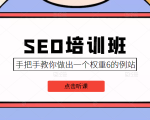 SEO培训班课程,手把手教你做出一个权重6的例站,价值8000元-淘金日记