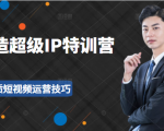超级IP特训营:表演表达、高效输出优质短视频运营技巧,价值999元-淘金日记