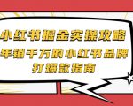 小红书掘金实操攻略,年销千万的小红书品牌打爆款指南-淘金日记