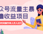 公众号流量主暴利撸收益项目,空闲时间操作单人月入过万-淘金日记
