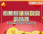 克里斯汀拼多多运营课,适合小白初涉平台,低成本入门-淘金日记