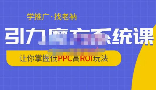 老衲·引力魔方系统课,让你掌握低PPC高ROI玩法,价值299元-淘金日记