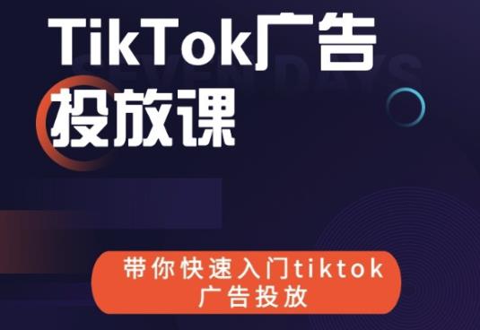 跨境B哥tiktok广告投放课，带你快速入门tiktok广告投放价值1680元-淘金日记