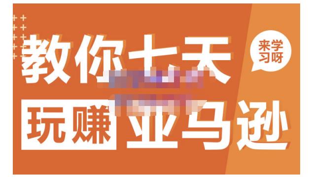 晟尧跨境·教你七天玩赚亚马逊，教你轻松玩赚亚马逊，适合小白学习-淘金日记