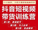 李鲆·抖短音视频带货练训营第五期,手把教手你短视带频货,听照话做,保证出单-淘金日记