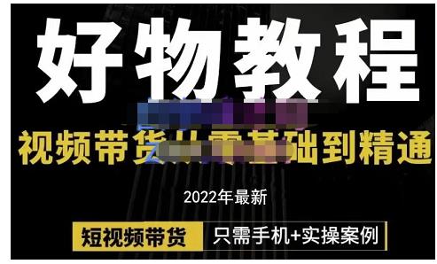 锅锅老师好物分享课程:短视频带货从零基础到精通,只需手机+实操-淘金日记