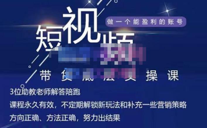 吴Sir·短视频带货底层实操课,教你如何选爆品、了解获短视频流量密码,正确起号-淘金日记