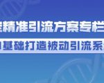 制定精准引流方案专栏6.0，0基础打造被动引流系统-淘金日记