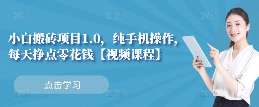 小白搬砖项目1.0,纯手机操作,每天兼职挣点零花钱-淘金日记