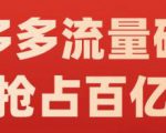 阿杰·拼多多流量破局:如何打黑标,爆款的思路,拼多多流量框架,快速抢占百亿流量-淘金日记