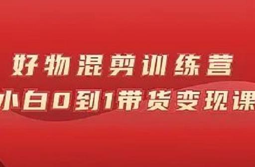 万三好物混剪训练营:小白0到1带货变现课-淘金日记