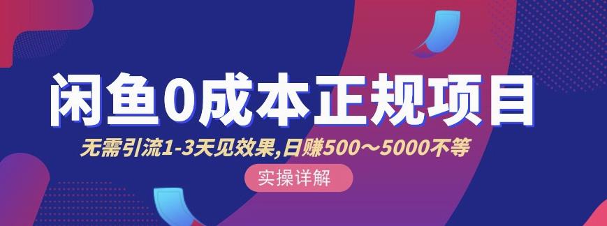 宇晨闲鱼无货源，十几节课程丰富讲诉闲鱼卖货技巧，价值6980-淘金日记