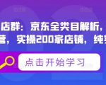 贝千电商店群:京东全类目解析,京东店群专业运营,实操200家店铺,纯实战经验-淘金日记