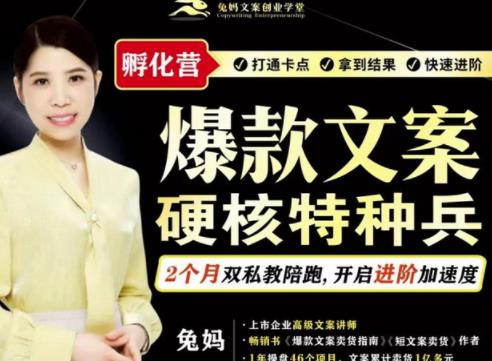 兔妈·爆款文案硬核特种兵孵化营,实现了每个月2000-30000+的副业增收-淘金日记