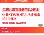 直播运营小韦最新课程，三频共震直播起号5.0版本更细致，玩法更新颖-淘金日记