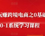 朱哥·玩赚跨境电商之0基础课程，0-1系统学习课程-淘金日记