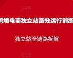 跨境电商独立站高效运行训练营,独立站全链路拆解-淘金日记