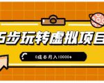 新手小白只需5步，即可玩转虚拟项目，0成本月入10000+【视频课程】-淘金日记
