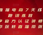 抖音直播电商7天线上陪跑训练营，巨量学官方认证讲师团带你玩转直播带货-淘金日记