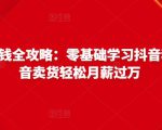 抖音电商赚钱全攻略:零基础学习抖音种草,靠抖音卖货轻松月薪过万-淘金日记