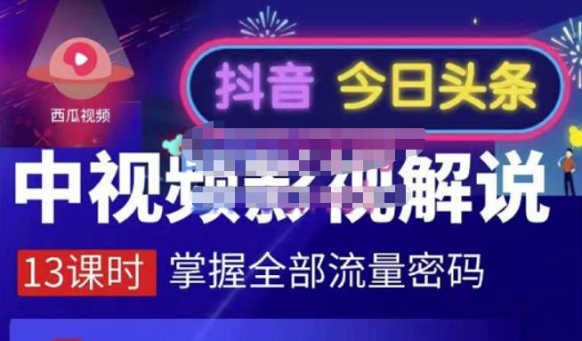 嚴如意·中视频影视解说—掌握流量密码,自媒体运营创收,批量运营账号-淘金日记