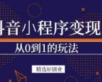 商梦网校-抖音小程序一个能日入300+的副业项目,变现、起号、素材、剪辑-淘金日记